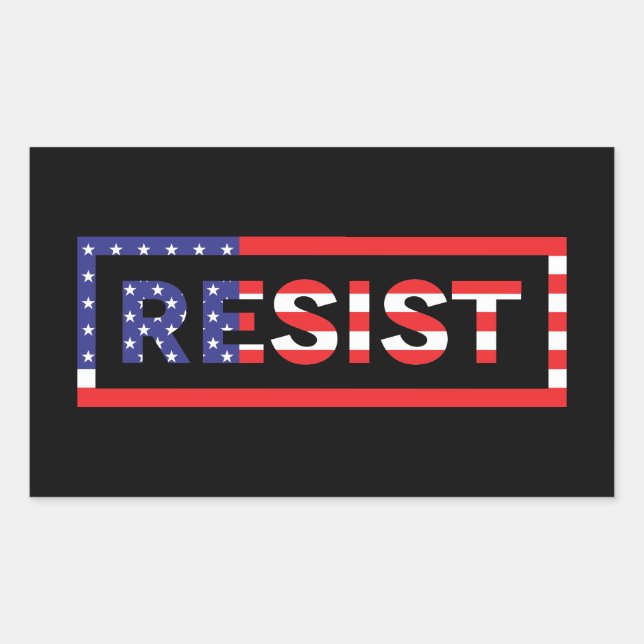 RESIST | United States Flag Rectangular Sticker (Front)