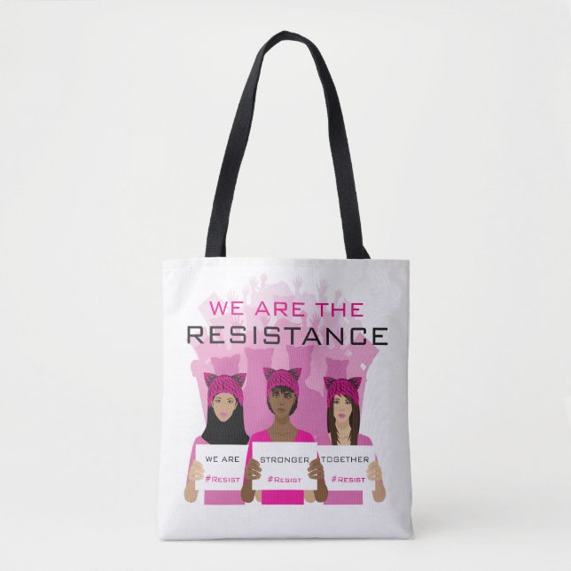 RESIST - We Are The Resistance - Pink Hats Tote Bag (Front)