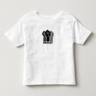 Resist with fist - in black 0003 toddler T-Shirt