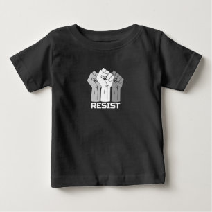 Resist with fist - in white 0003 baby T-Shirt