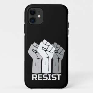 Resist with fist - in white 0003 iPhone 11 case