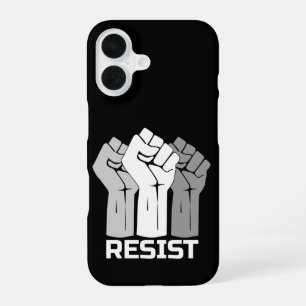 Resist with fist - in white 0003 iPhone 16 case