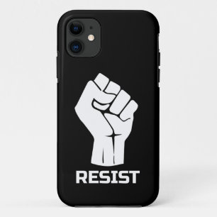Resist with fist - in white iPhone 11 case