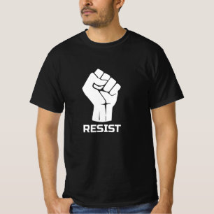 Resist with fist - in white T-Shirt