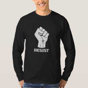 Resist with fist - in white T-Shirt