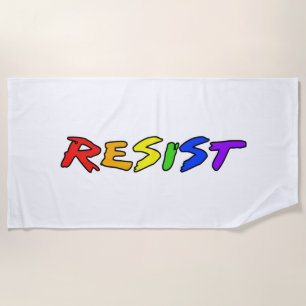 Resist with Pride Beach Towel