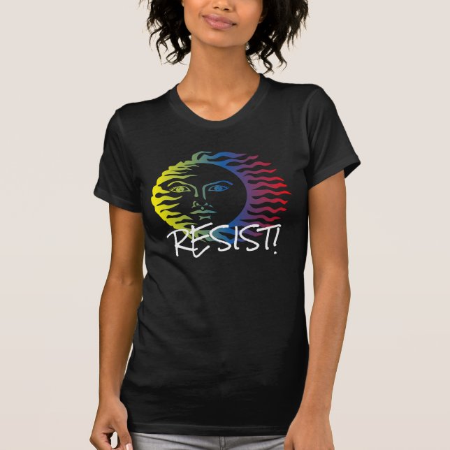 "Resist" With This Colourful Sun T-Shirt (Front)
