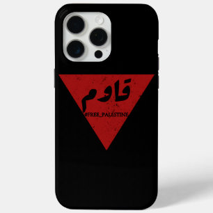 Resist word in arabic with inverted red triangle  iPhone 15 pro max case