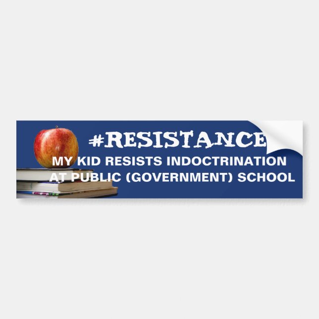 Resistance Bumper Sticker Against Indoctrination (Front)