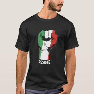Resistance for Italian Liberal Hand in the flag it T-Shirt
