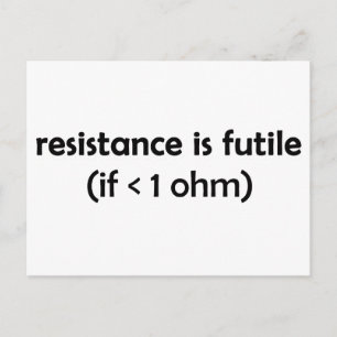 resistance is futile postcard