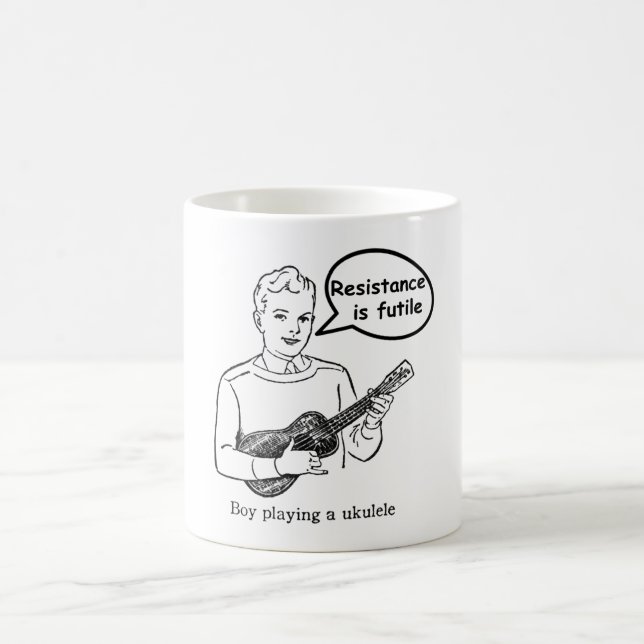 Resistance is futile (Ukulele) Coffee Mug (Center)