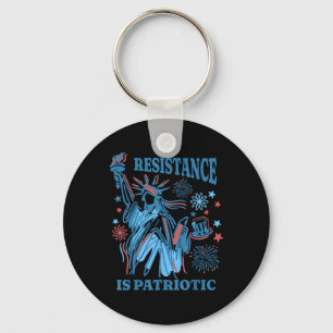 Resistance Is Patriotic - Statue Of Liberty 4th Of Key Ring