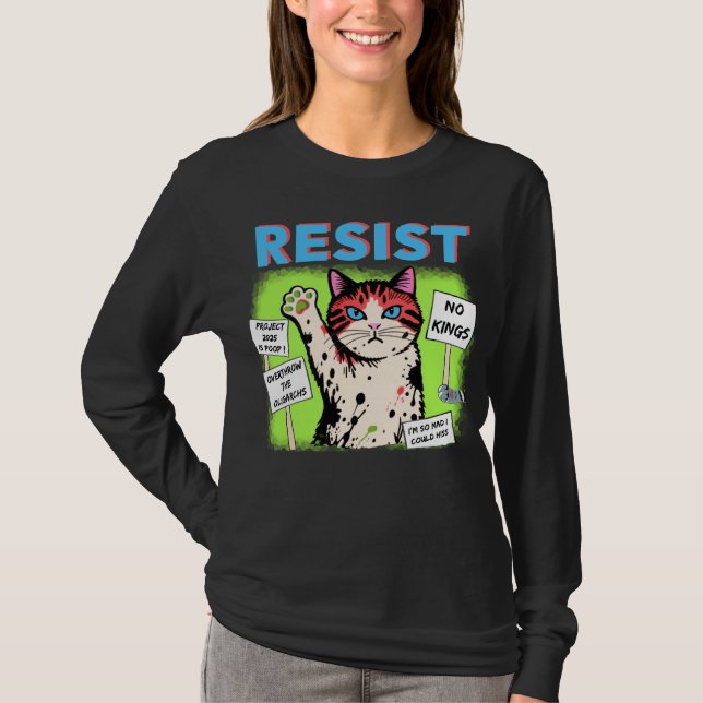 Resistance Protest Cat 2025 T-Shirt (Front)
