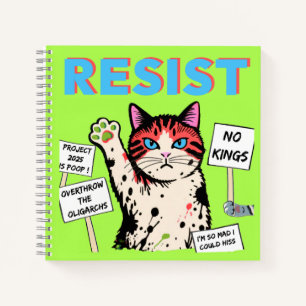 Resistance Protest Cat Notebook
