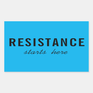 Resistance Starts Here, Political Protest Rectangular Sticker