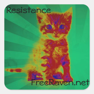 Resistance Sticker. Square Sticker