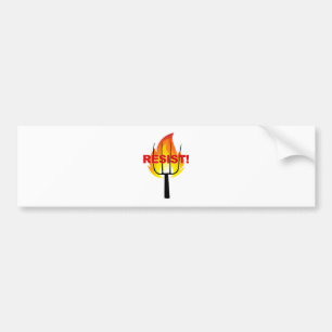 Resistance Torch and Pitchfork Bumper Sticker