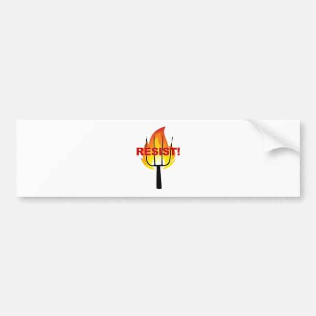 Resistance Torch and Pitchfork Bumper Sticker (Front)