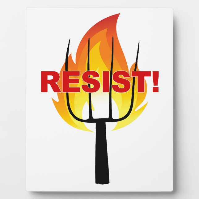 Resistance Torch and Pitchfork Plaque (Front)