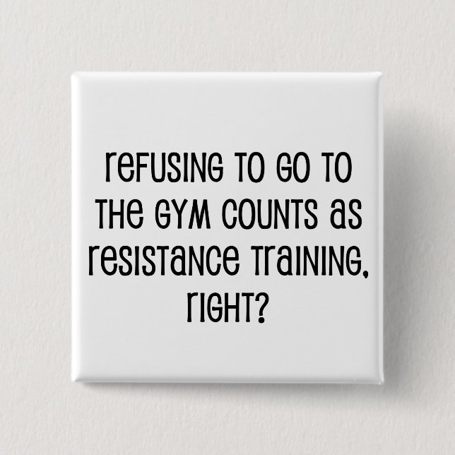 Resistance Training 15 Cm Square Badge (Front)