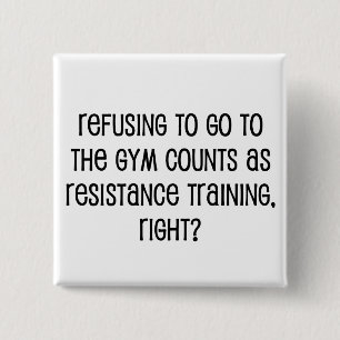 Resistance Training 15 Cm Square Badge