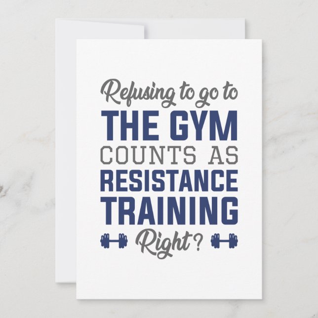Resistance Training Thank You Card (Front)