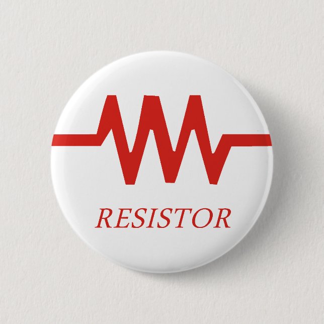 Resistor 6 Cm Round Badge (Front)