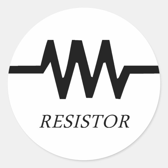 Resistor Classic Round Sticker (Front)