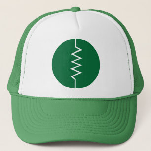 Resistor Symbol - Circled Trucker Hat