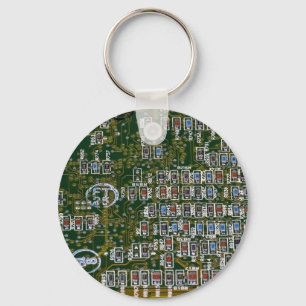 Resistors on a Circuit Board Key Ring