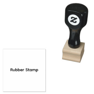 Resize 1" x 1" Mini Wood Art Rubber Stamp