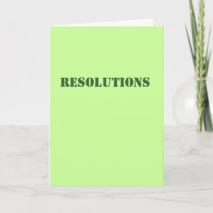 Resolutions Holiday Card