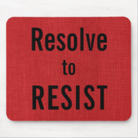 Resolve to RESIST, text on Red Linen Texture Photo