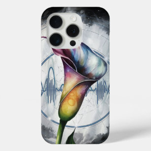 Resonant Sound Wave Calla Lily iPhone 15 Pro Case