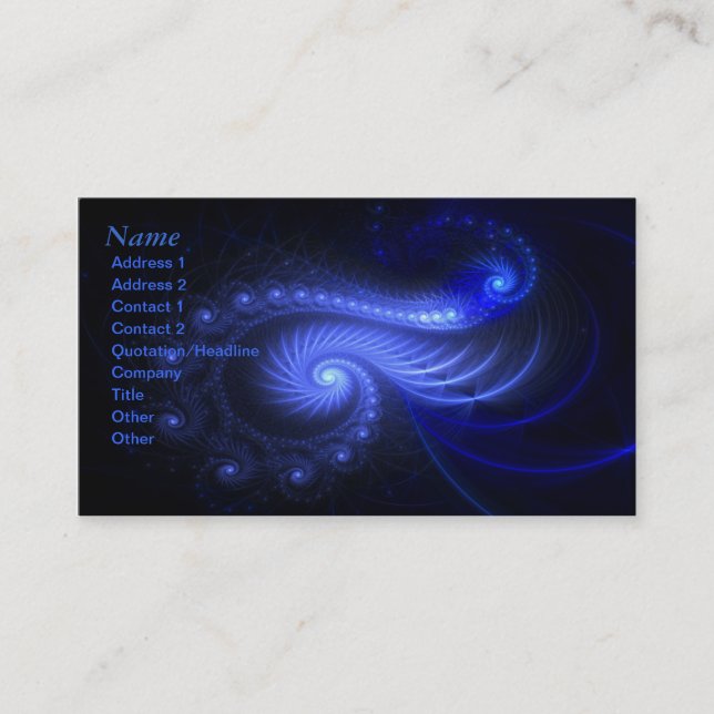 Resonant Spiral - Fractal Art - Business Card (Front)