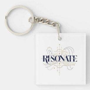Resonate Abstract Line Art Acrylic Keychain