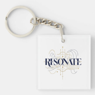 Resonate Abstract Line Art Acrylic Keychain