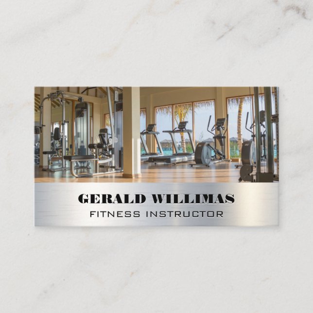 Resort Gym | Health Fitness Business Card (Front)