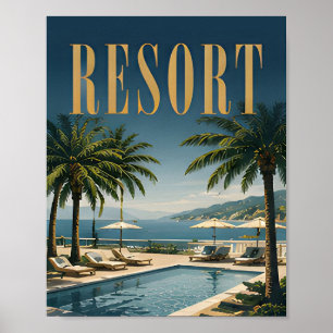Resort Luxury Lifestyle Editorial Graphic Poster
