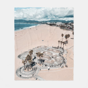 Resort near seashore fleece blanket