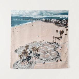 Resort near seashore tapestry