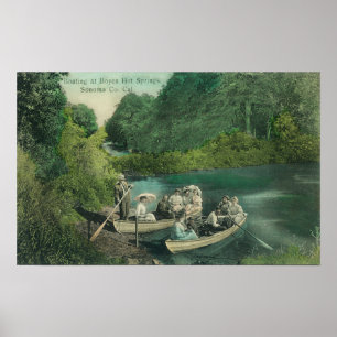 Resorters Boating at the Springs Poster