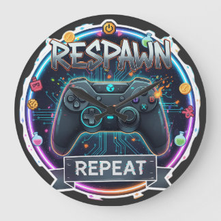 Respawn and Repeat Gamer Controller Large Clock