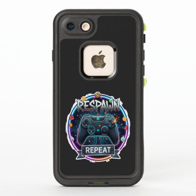 Respawn and Repeat Gamer Controller LifeProof iPhone Case (Back)
