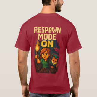 “Respawn Mode On – Pixel Gamer Girl T-Shirt” T-Shirt
