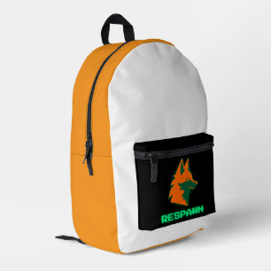 RESPAWN – Neon Gamer Fox Logo Printed Backpack