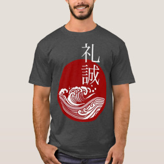 RESPECT AND HONESTY IN JAPANESE SYMBOLS, BUSHIDO V T-Shirt
