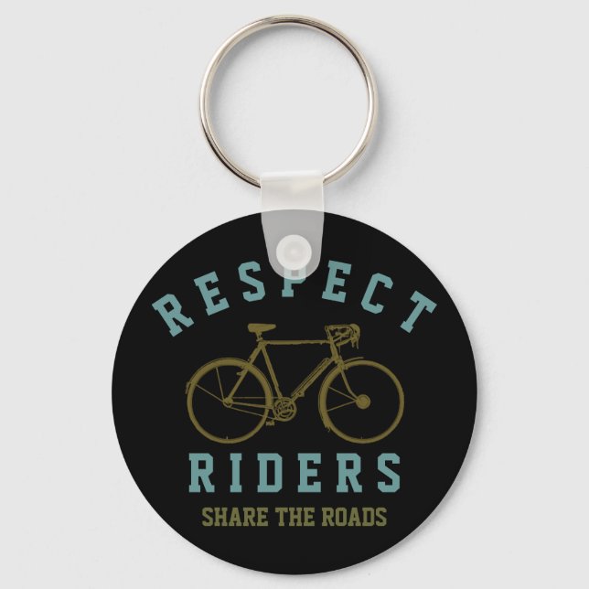 respect bike riders key ring (Front)