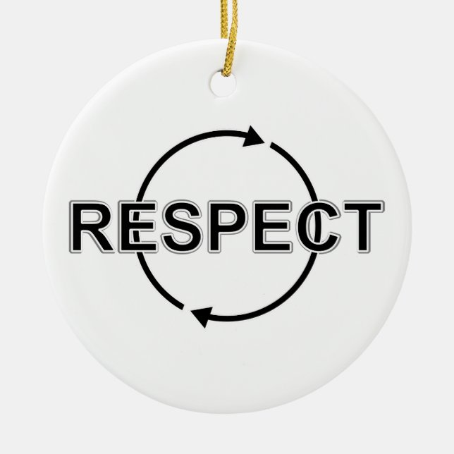 Respect Ceramic Tree Decoration (Front)